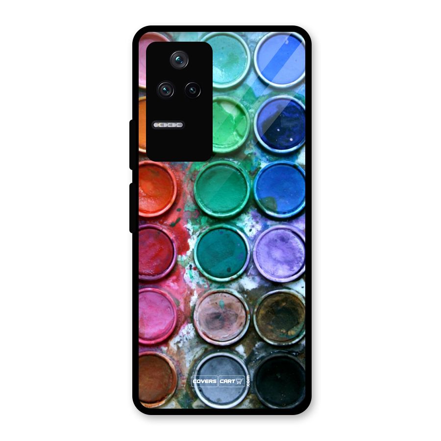 Water Paint Box Glass Back Case for Poco F4 5G