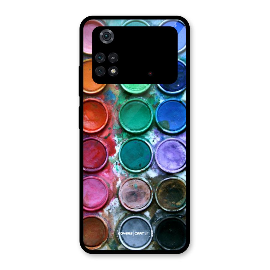 Water Paint Box Glass Back Case for Poco M4 Pro 4G