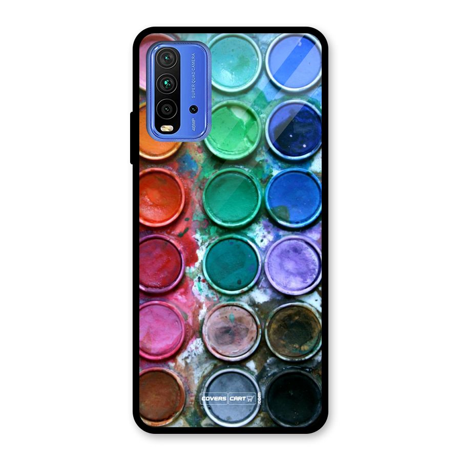 Water Paint Box Glass Back Case for Redmi 9 Power