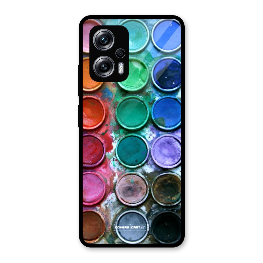 Water Paint Box Glass Back Case for Redmi K50i