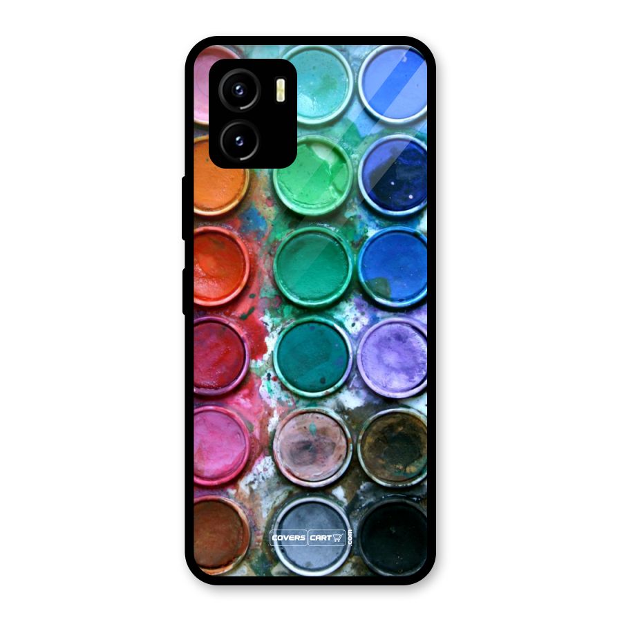 Water Paint Box Glass Back Case for Vivo Y15s