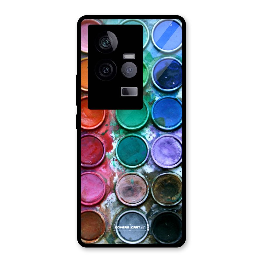Water Paint Box Glass Back Case for Vivo iQOO 11 5G