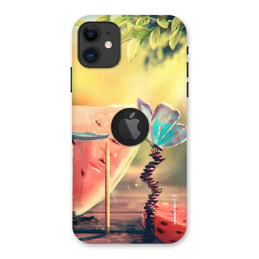 Watermelon Butterfly Back Case for iPhone 11 Logo Cut