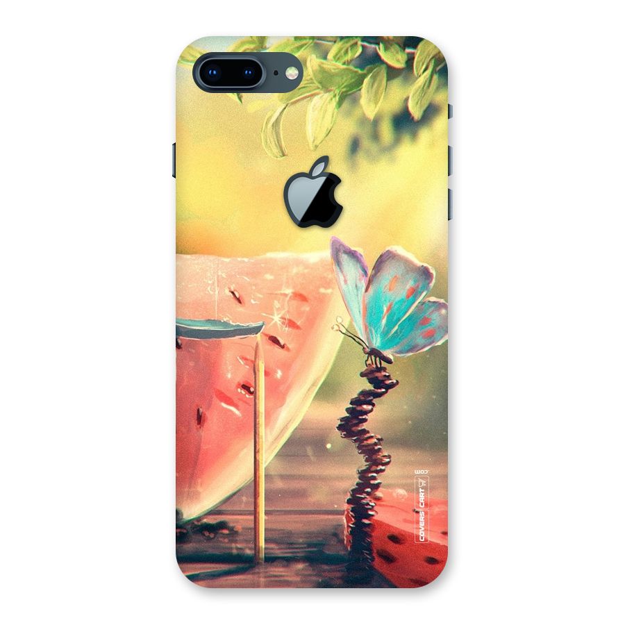 Watermelon Butterfly Back Case for iPhone 7 Plus Apple Cut