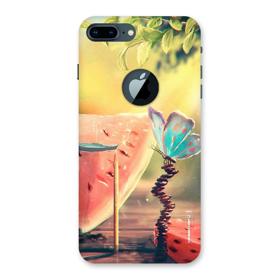 Watermelon Butterfly Back Case for iPhone 7 Plus Logo Cut