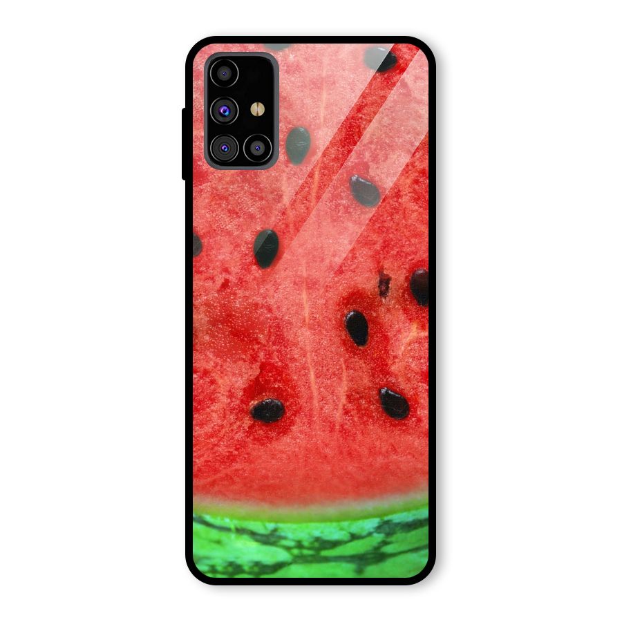 Watermelon Design Glass Back Case for Galaxy M31s