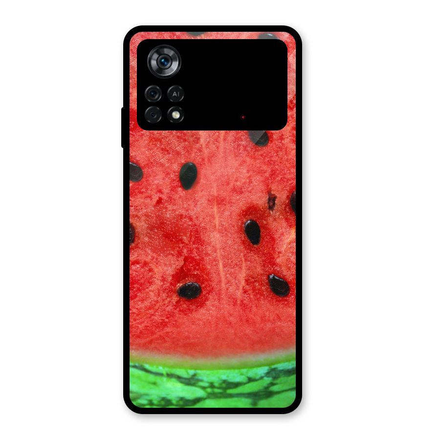 Watermelon Design Glass Back Case for Poco X4 Pro 5G