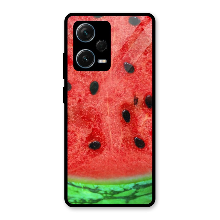 Watermelon Design Glass Back Case for Redmi Note 12 Pro Plus 5G