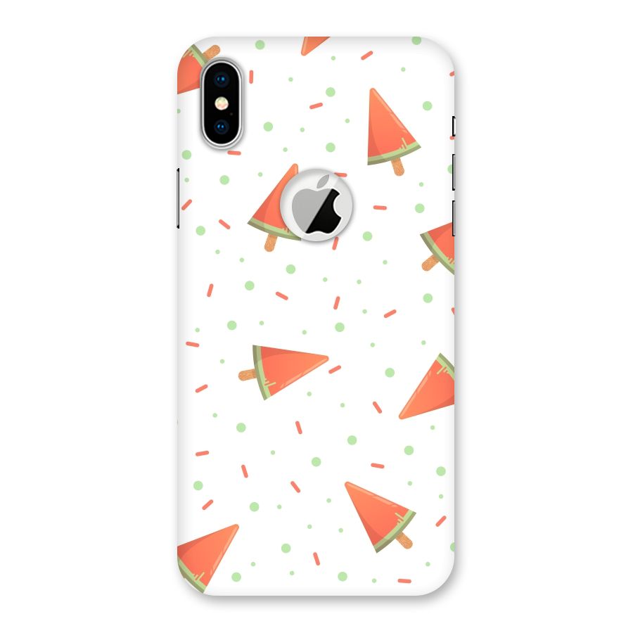 Watermelon Ice Creams Back Case for iPhone XS Logo Cut