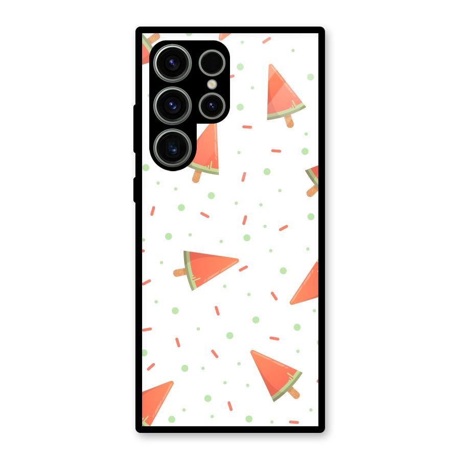 Watermelon Ice Creams Glass Back Case for Galaxy S23 Ultra