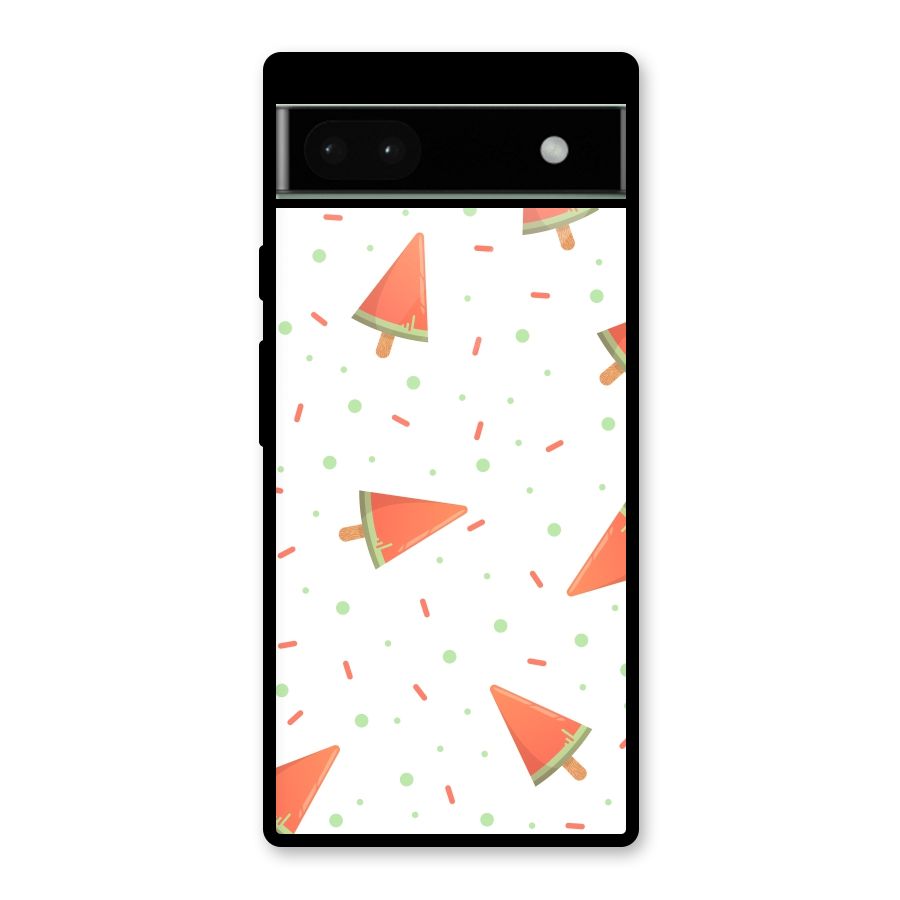 Watermelon Ice Creams Glass Back Case for Google Pixel 6a