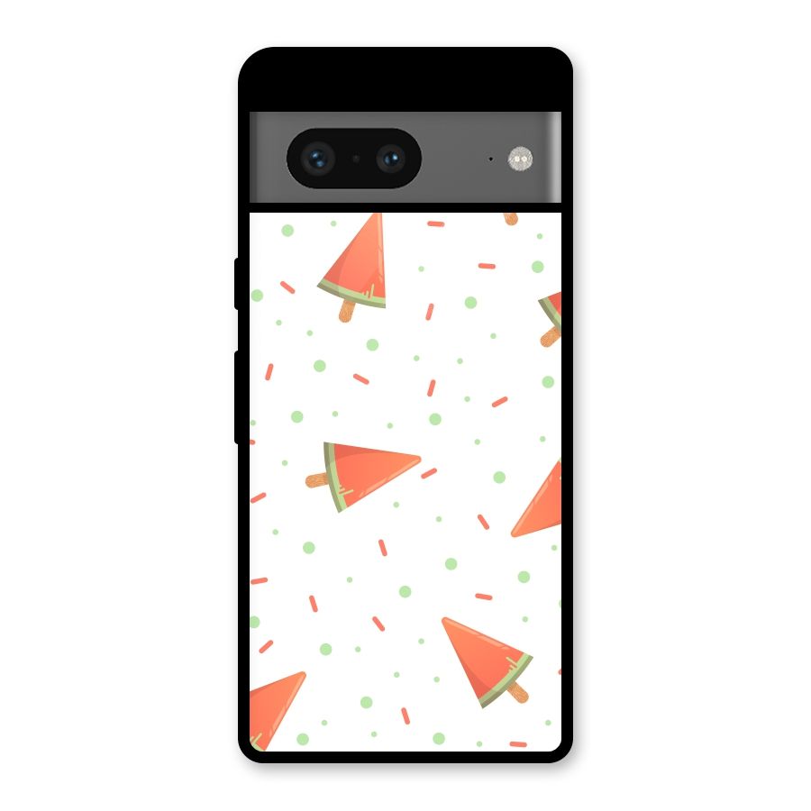 Watermelon Ice Creams Glass Back Case for Google Pixel 7