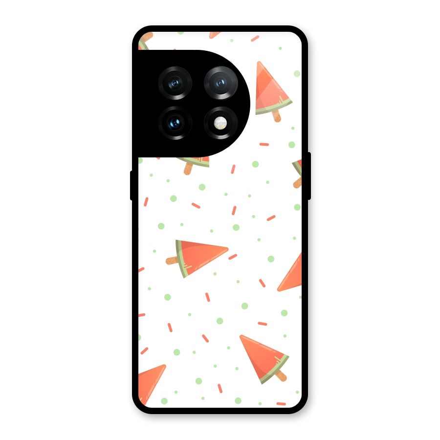 Watermelon Ice Creams Glass Back Case for OnePlus 11