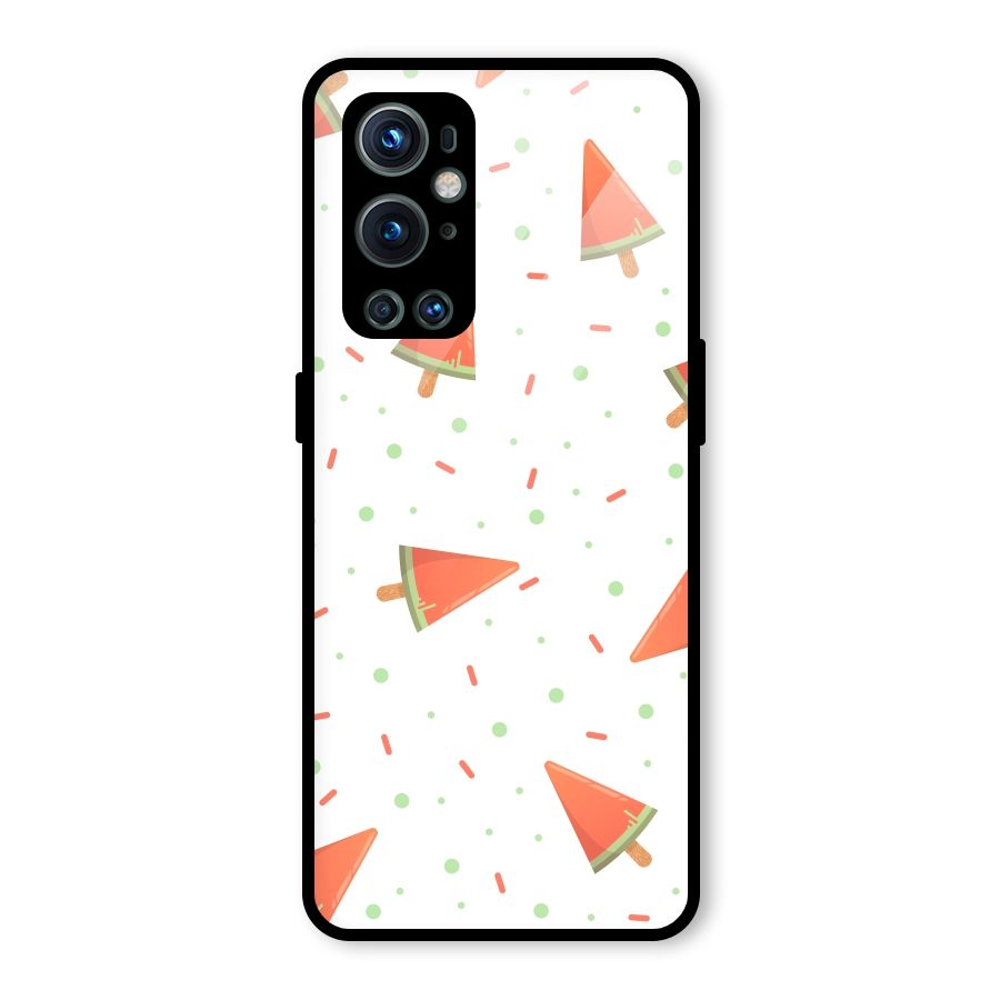 Watermelon Ice Creams Glass Back Case for OnePlus 9 Pro