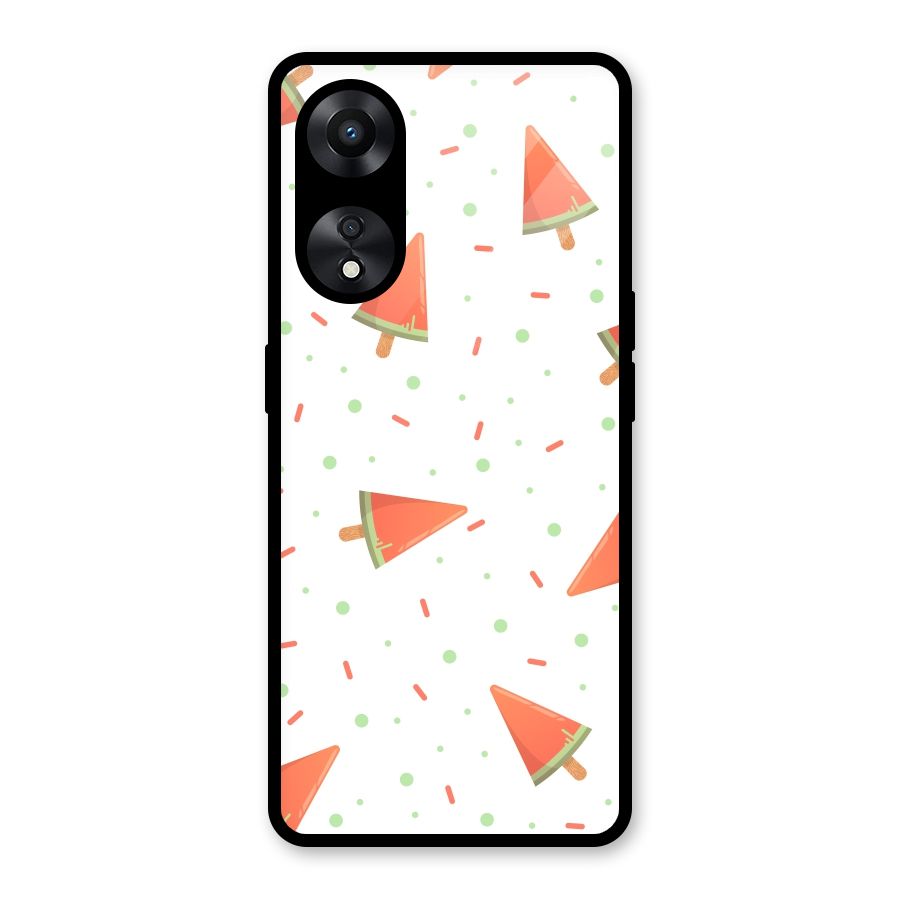 Watermelon Ice Creams Glass Back Case for Oppo A78