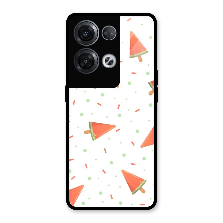 Watermelon Ice Creams Glass Back Case for Oppo Reno8 Pro 5G