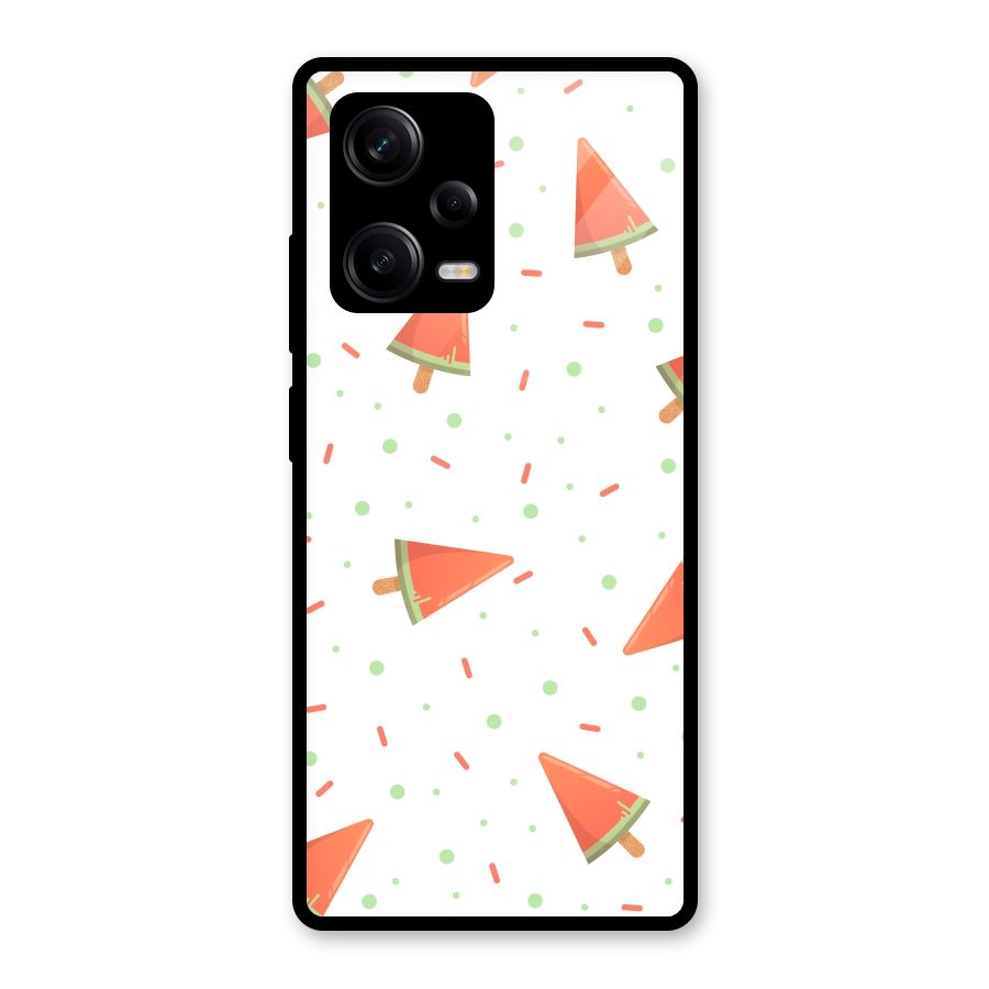 Watermelon Ice Creams Glass Back Case for Redmi Note 12 Pro