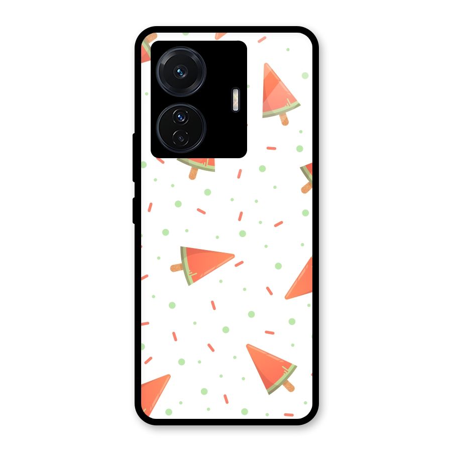 Watermelon Ice Creams Glass Back Case for Vivo T1 Pro