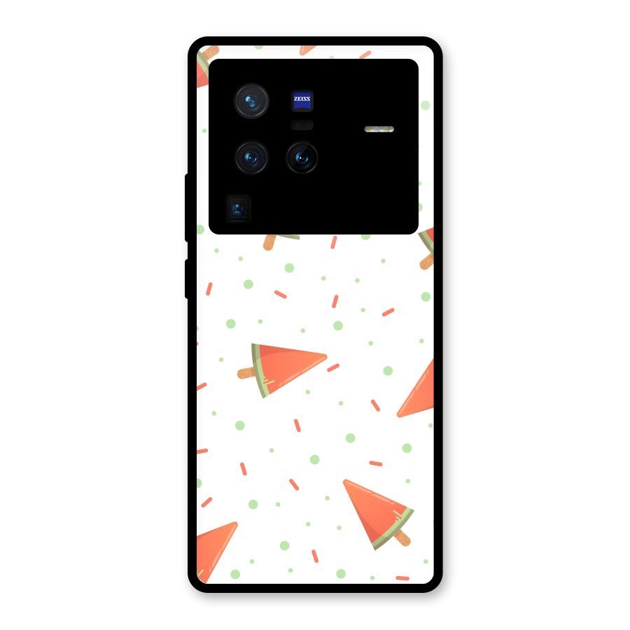 Watermelon Ice Creams Glass Back Case for Vivo X80 Pro