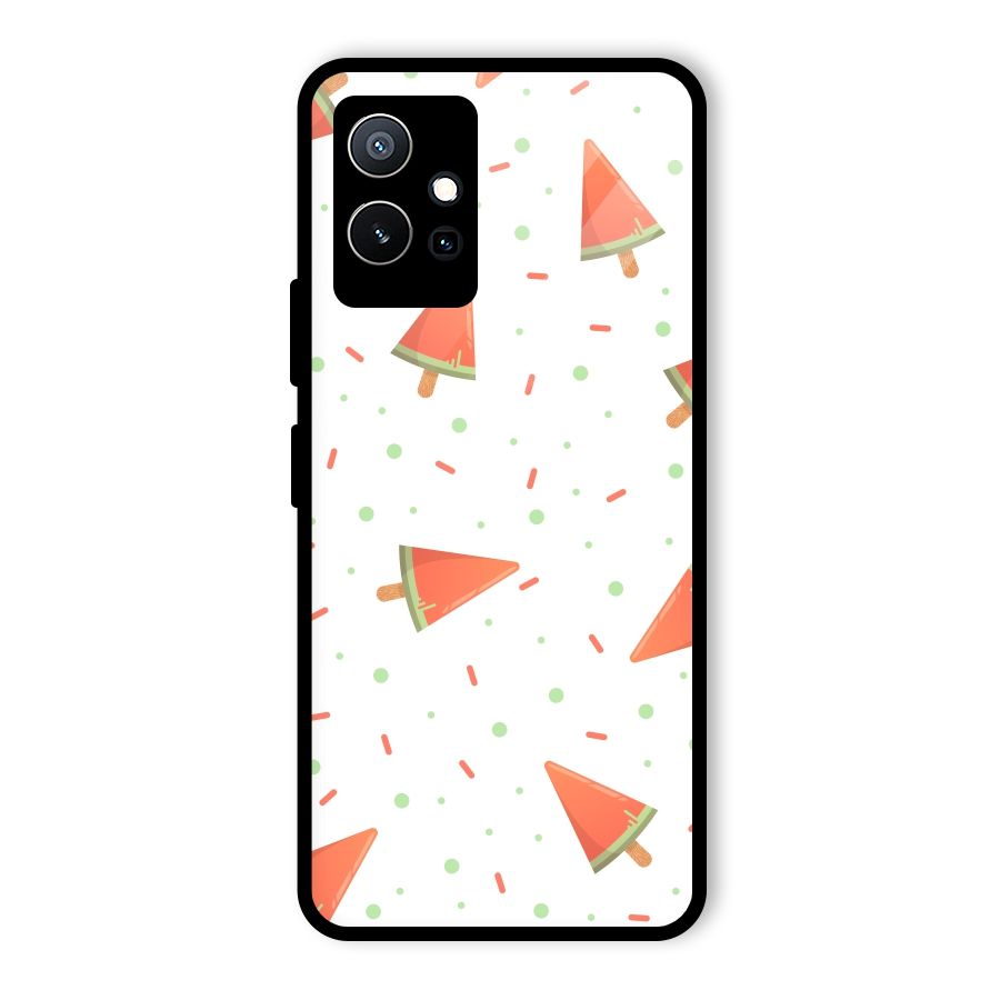 Watermelon Ice Creams Glass Back Case for Vivo Y75 5G