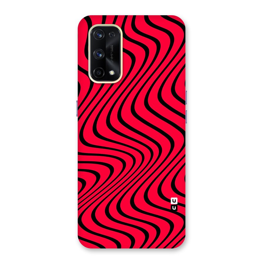 Waves Pattern Print Glass Back Case for Realme X7 Pro