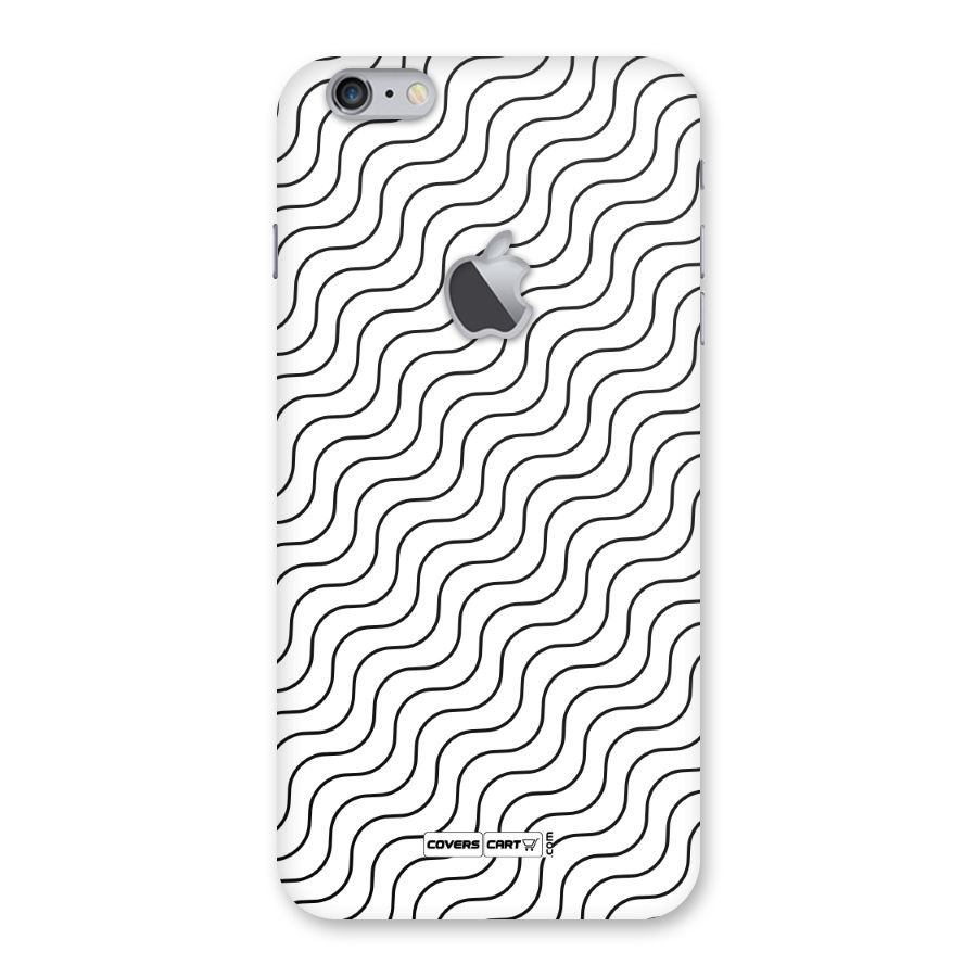 Wavy Pattern Back Case for iPhone 6 Plus 6S Plus Logo Cut
