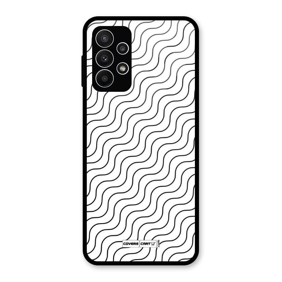 Wavy Pattern Glass Back Case for Galaxy A23