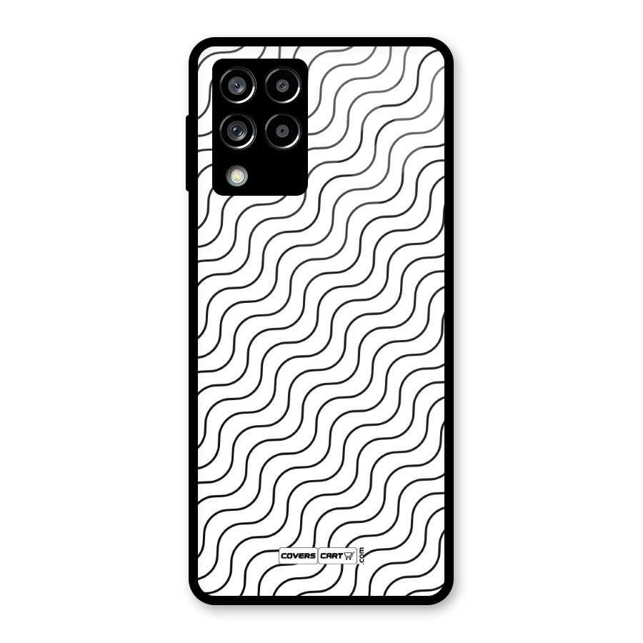 Wavy Pattern Glass Back Case for Galaxy M53 5G