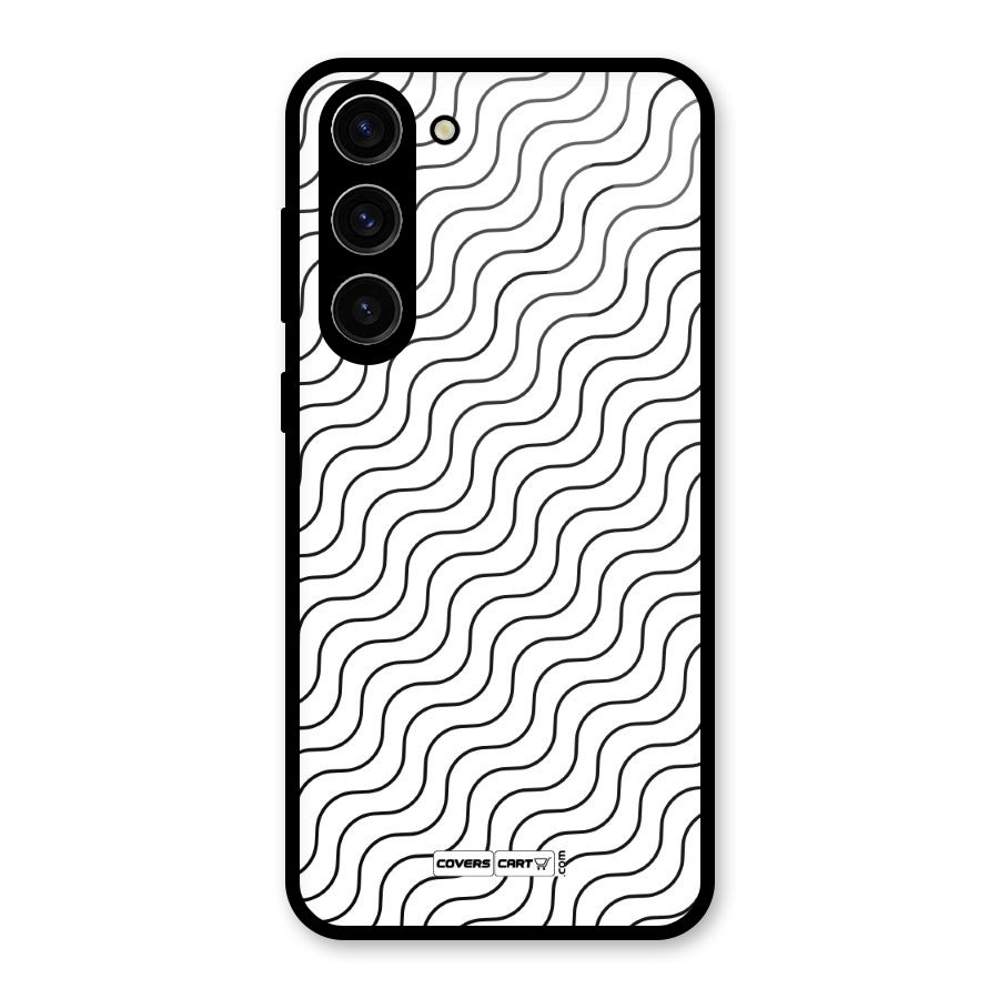 Wavy Pattern Glass Back Case for Galaxy S23 Plus