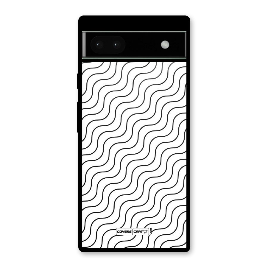 Wavy Pattern Glass Back Case for Google Pixel 6a