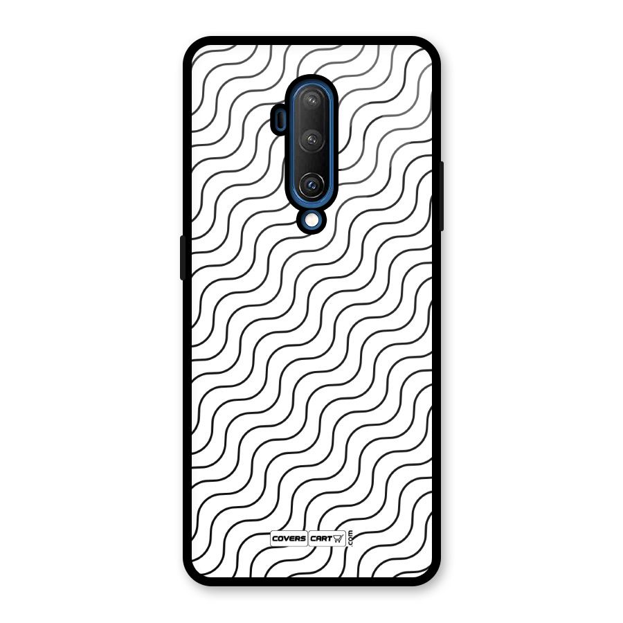 Wavy Pattern Glass Back Case for OnePlus 7T Pro