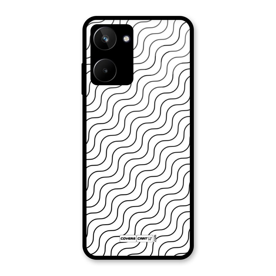 Wavy Pattern Glass Back Case for Realme 10