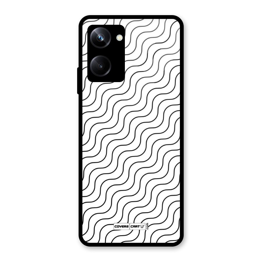Wavy Pattern Glass Back Case for Realme 10 Pro