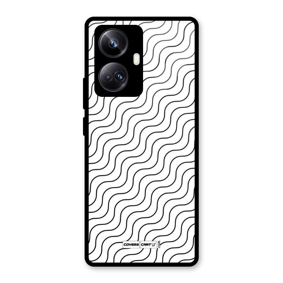 Wavy Pattern Glass Back Case for Realme 10 Pro Plus