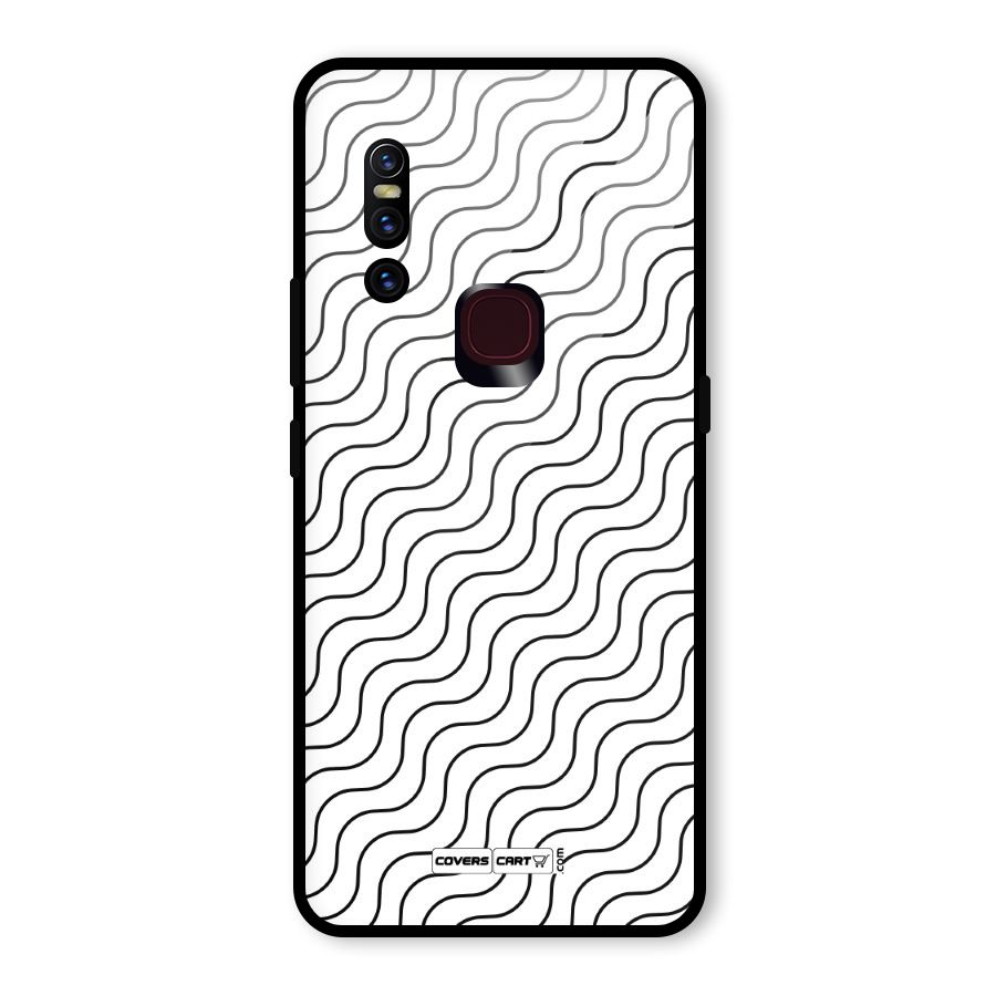 Wavy Pattern Glass Back Case for Vivo V15