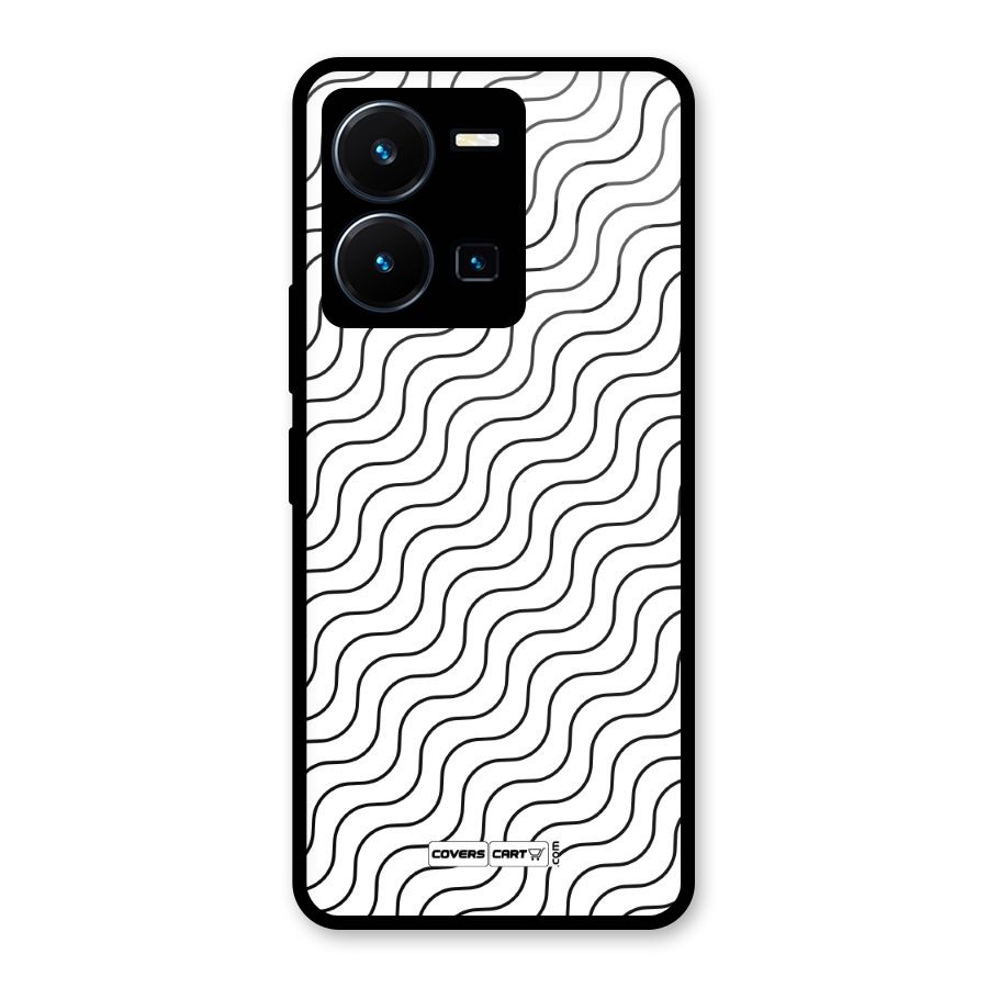 Wavy Pattern Glass Back Case for Vivo Y35