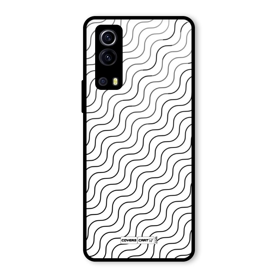 Wavy Pattern Glass Back Case for Vivo iQOO Z3