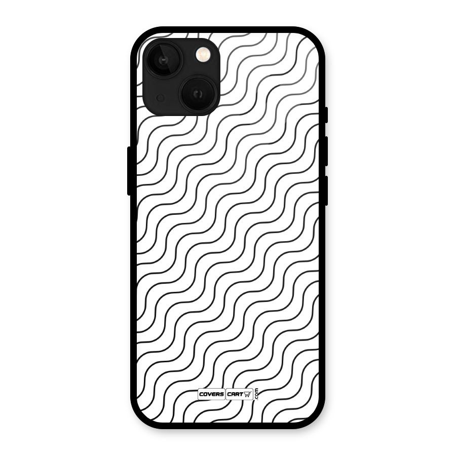 Wavy Pattern Glass Back Case for iPhone 13