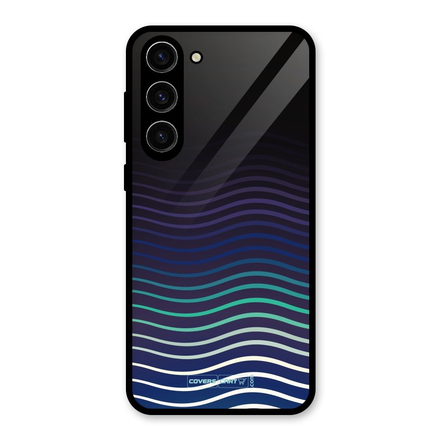 Wavy Stripes Glass Back Case for Galaxy S23 Plus