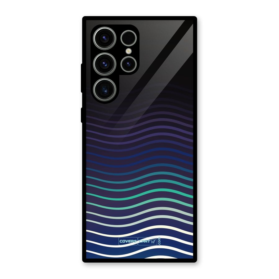 Wavy Stripes Glass Back Case for Galaxy S23 Ultra