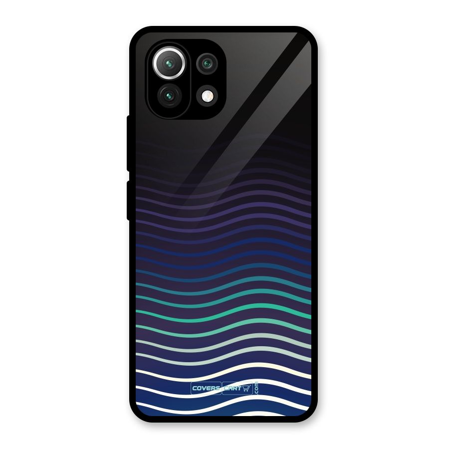 Wavy Stripes Glass Back Case for Mi 11 Lite