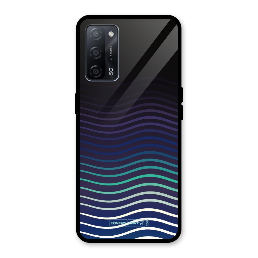 Wavy Stripes Glass Back Case for Oppo A53s 5G