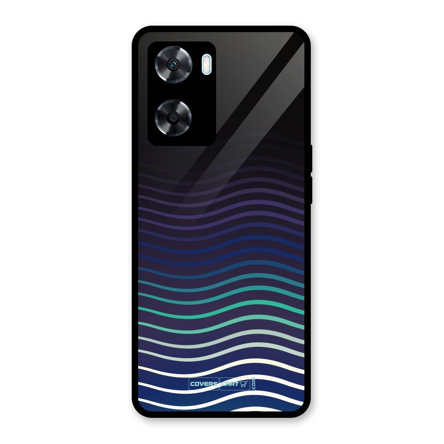Wavy Stripes Glass Back Case for Oppo A77