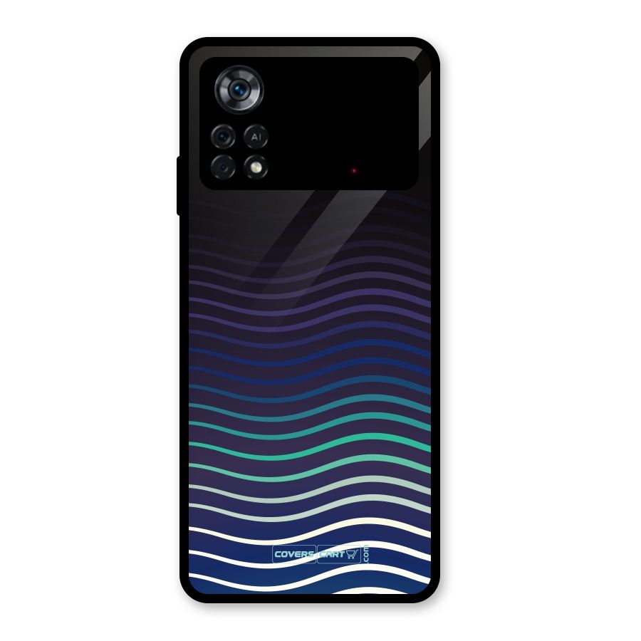 Wavy Stripes Glass Back Case for Poco X4 Pro 5G