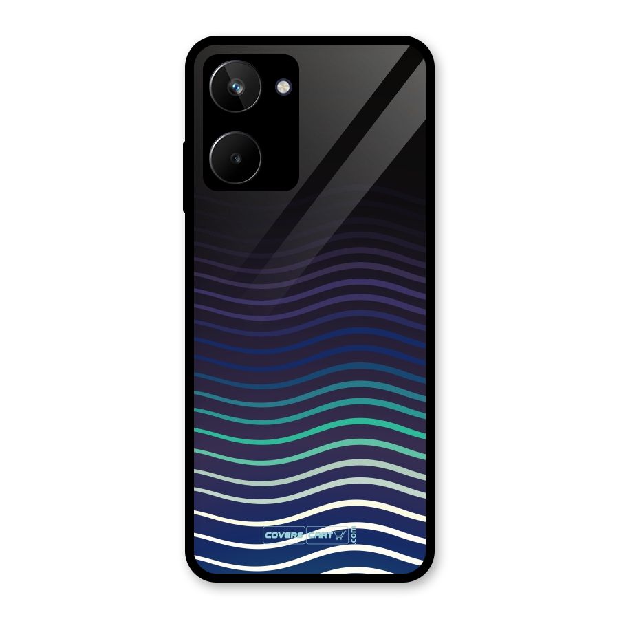 Wavy Stripes Glass Back Case for Realme 10