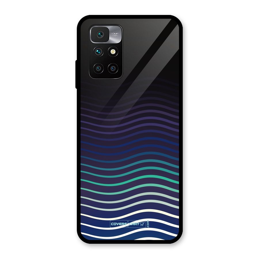 Wavy Stripes Glass Back Case for Redmi 10 Prime