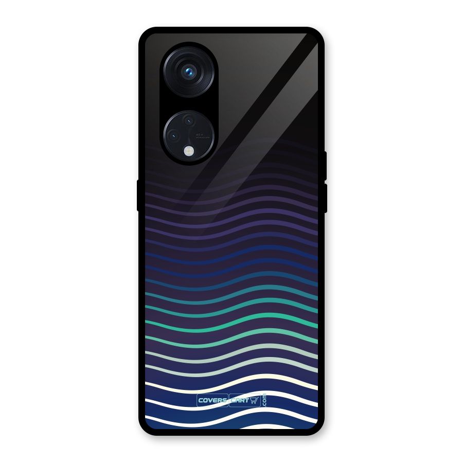 Wavy Stripes Glass Back Case for Reno8 T 5G