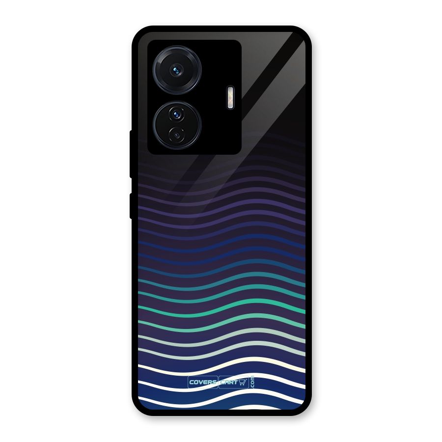 Wavy Stripes Glass Back Case for Vivo T1 Pro