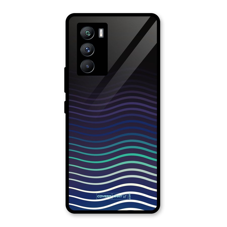 Wavy Stripes Glass Back Case for Vivo iQOO 9 SE