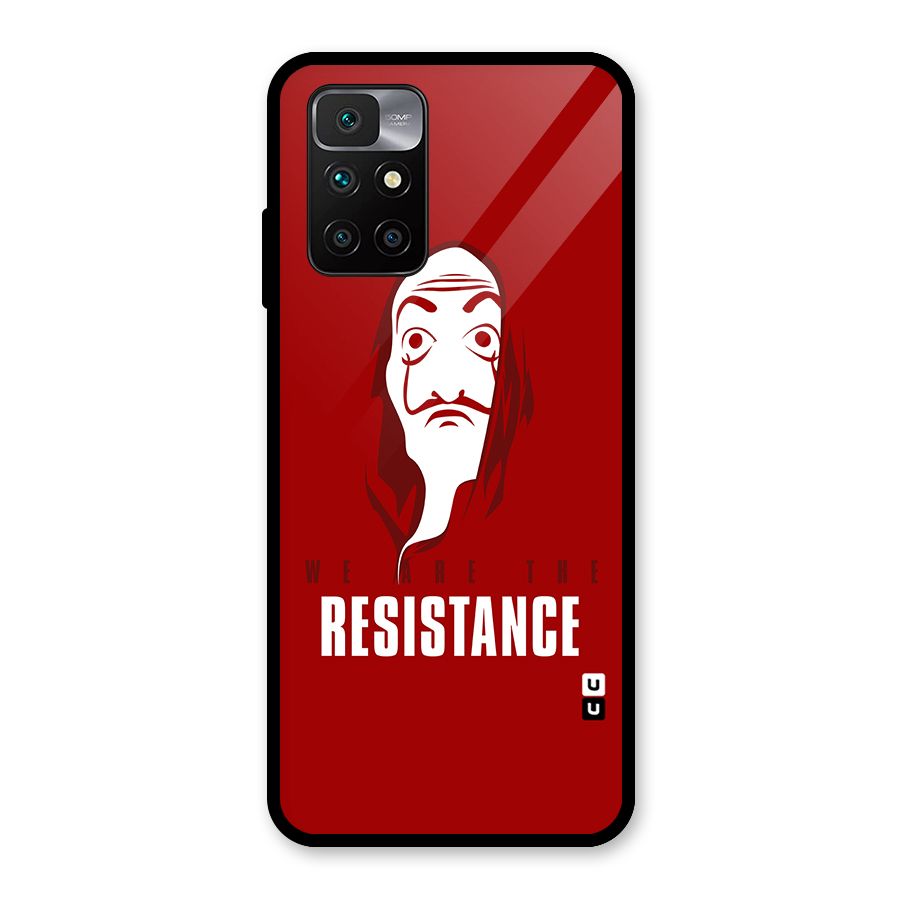 We Are Resistance Glass Back Case for Redmi 10 Prime